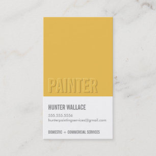 COOL PAINT CHIP staal reliëf look type mosterd Visitekaartje