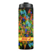 Cool Paint Splotch Fun Artsy Style Design Thermosbeker (Voorkant)