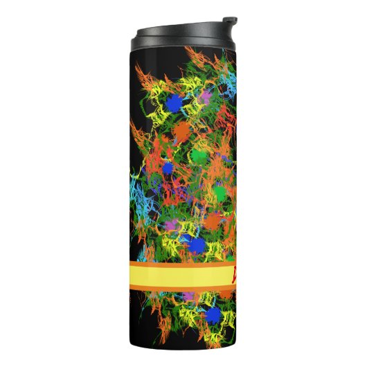 Cool Paint Splotch Fun Artsy Style Design Thermosbeker (Gedraaid links)