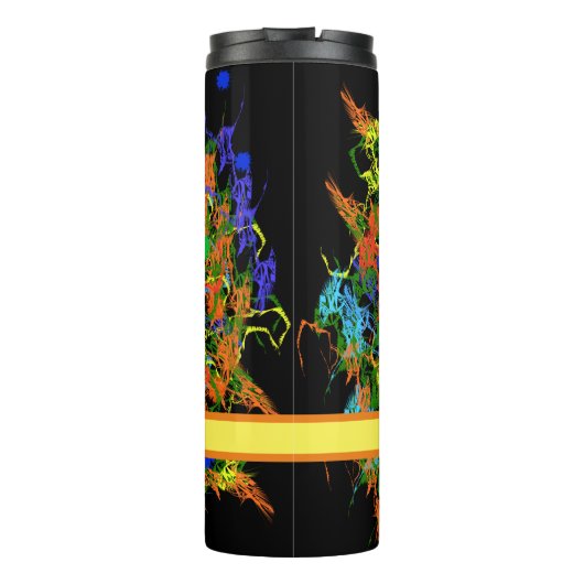 Cool Paint Splotch Fun Artsy Style Design Thermosbeker (Achterkant)