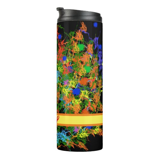 Cool Paint Splotch Fun Artsy Style Design Thermosbeker (Geroteerd rechts)