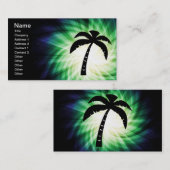 Cool Palm Tree Silhouet Visitekaartje (Voorkant / Achterkant)