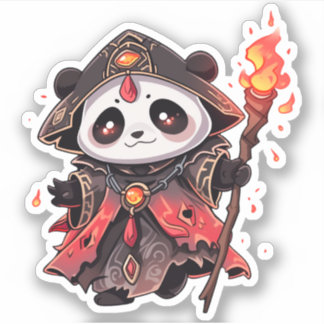 Cool Panda - Fire Demon Wizard Sticker