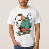 Cool Panda Skater Men’s T-Shirt | Fun Streetwear C (Devant)