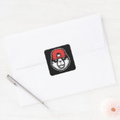 Cool Panda Vierkante Sticker (Envelop)