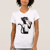 Cool Panther Graphic T-shirt – Funny Bubble Tea Sh (Voorkant)