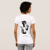 Cool Panther Graphic T-shirt – Funny Bubble Tea Sh (Achterkant volledig)