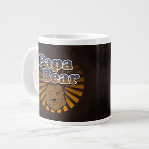 Cool Papa-Beer, bruin/blauw/goudpap Gift Jumbo Mok