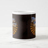 Cool Papa-Beer, bruin/blauw/goudpap Gift Jumbo Mok (Voorkant)
