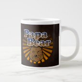 Cool Papa-Beer, bruin/blauw/goudpap Gift Jumbo Mok (Rechts)