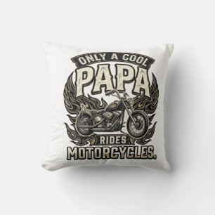 Cool Papa Motorfiets Vintage Biker Kussen