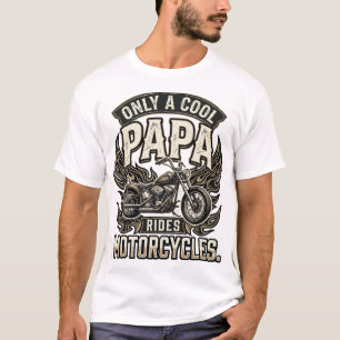 Cool Papa Motorfiets Vintage Biker T-shirt