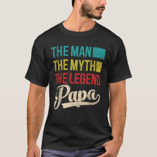Cool Papa Vaderdag Het Man De mythe De legende T-shirt