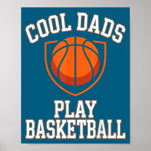 Cool Papa's Spelen Basketbal Illustratie Poster
