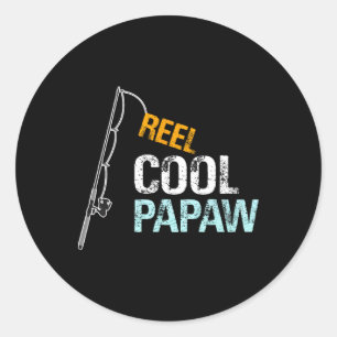 Cool papaw cadeau voor opa van kleindochter ronde sticker