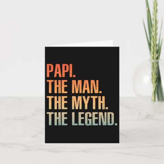 Cool Papi Voor Mannen Vader Opa Man Mythe Legende Kaart (Voorkant)