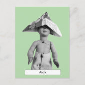 Cool papieren hoeden pop briefkaart (Voorkant)
