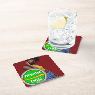 COOL! Papieren Onderzetters - geschulpte vierkant 