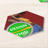 COOL! Papieren Onderzetters - Hexagon - Custom (Schuin)