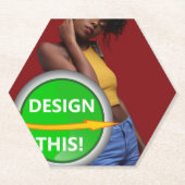 COOL! Papieren Onderzetters - Hexagon - Custom (Voorkant)