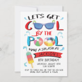 Cool par Pool Boy Anniversaire de fête Invitation (Devant)