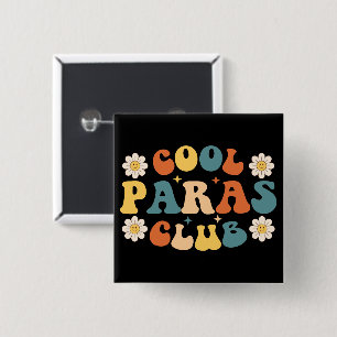 Cool Paras Club Vierkante Button 5,1 Cm