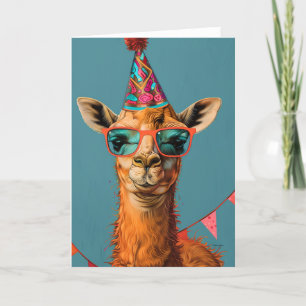 Cool Party Llama Wenskaart Bedankkaart