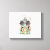 Cool Party Turtle Canvas Afdruk (Voorkant)