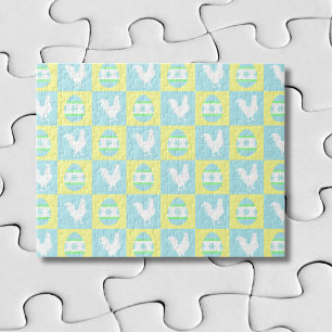 Cool Pasen Schaakbord Patroon Haan Eieren Legpuzzel