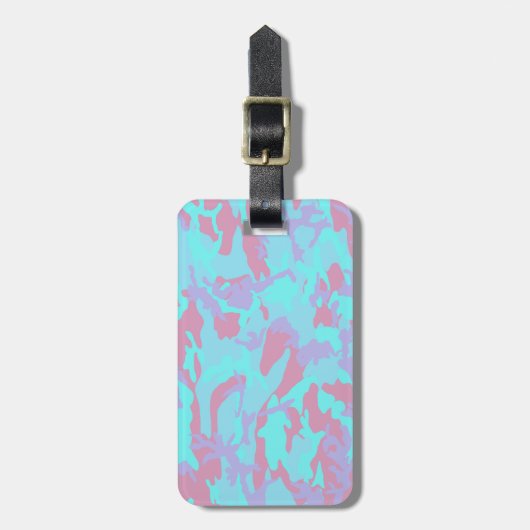 Cool Pastel Camo Pattern Bagagelabel (Voorkant verticaal)