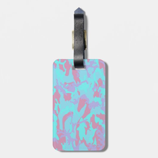 Cool Pastel Camo Pattern Bagagelabel (Achterkant verticaal)