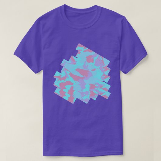 Cool Pastel Camo Pattern Digital Sketch T-shirt (Design voorkant)