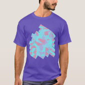 Cool Pastel Camo Pattern Digital Sketch T-shirt (Voorkant)