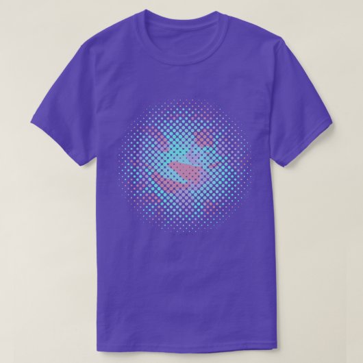 Cool Pastel Camo Pattern Halftone T-shirt (Design voorkant)