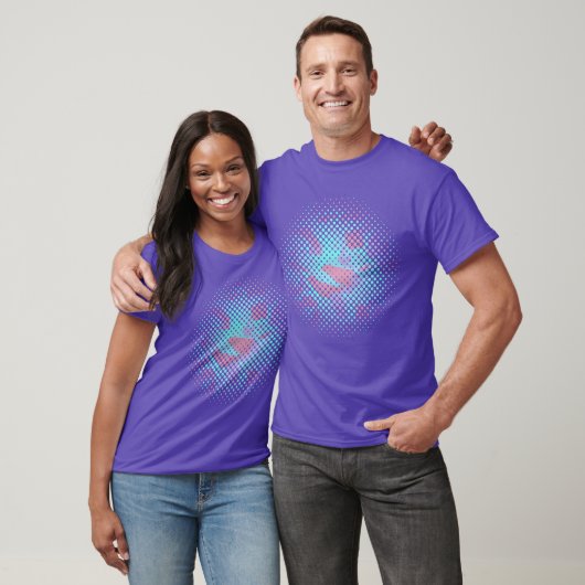 Cool Pastel Camo Pattern Halftone T-shirt (Unisex)