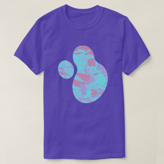 Cool Pastel Camo Pattern Paint Splat v2 T-shirt (Design voorkant)
