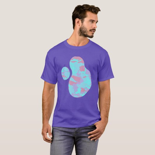 Cool Pastel Camo Pattern Paint Splat v2 T-shirt (Voorkant volledig)
