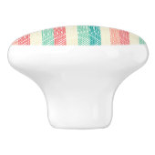 Cool Pastel Denim Stripes gepersonaliseerd Keramische Knop (Zijkant)