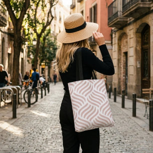 Cool pastel rose motif joli sac shopping