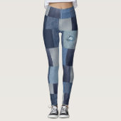 Cool Patchwork Denim  Leggings (Voorkant)