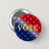 Cool Patriottic STETE Voter Voter Button (Voorkant /achterkant)