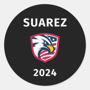 Cool Patriottische Francis Suarez 2024 Verkiezings Ronde Sticker