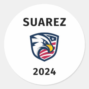 Cool Patriottische Francis Suarez 2024 Verkiezings Ronde Sticker
