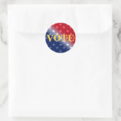 Cool Patriottische Stemmen Voter Campagne Custom Ronde Sticker (Tas)