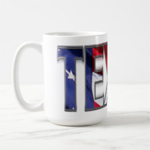 Cool Patriottische Texas en de Amerikaanse vlag Koffiemok
