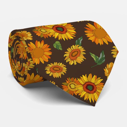 cool Pays tournesol motif cravate (Roulé)