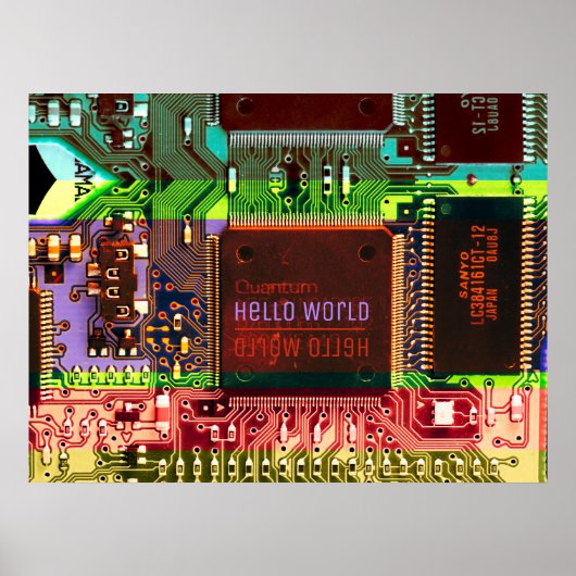 Cool PCB Electronic Computer Tech Printed Circuit Poster (Voorkant)