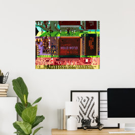 Cool PCB Electronic Computer Tech Printed Circuit Poster