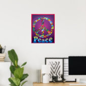 Cool Peace Sign Poster retro 1960 kijk (Thuiskantoor)