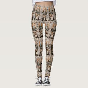 Cool Peint Doberman Pinscher Block Leggings